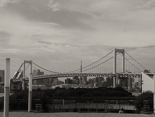 Image showing Architectural detail of Tokyo, Black and White view