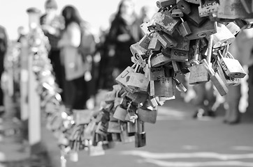 Image showing Padlocks near Ponte Vecchio, Florence