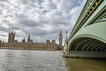 Image showing London, UK - Palace of Westminster (Houses of Parliament) with B