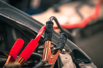 Image showing Charging car with electricity