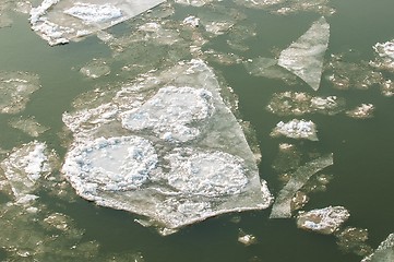 Image showing Cold chilly ice on the water