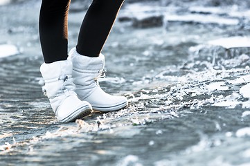 Image showing Winter wear on a girl