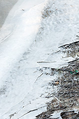 Image showing Frozen ice on the shore