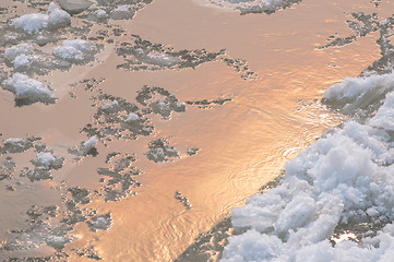 Image showing Ice with sunlight on it