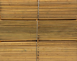 Image showing Stacked up wood