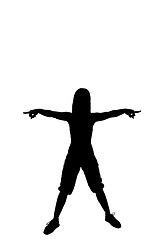 Image showing Silhouette of a dancer woman