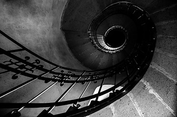 Image showing Round stairs in a church