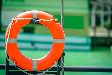 Image showing Lifeguard on a boat