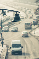 Image showing Traffic at winter