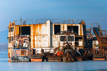 Image showing Photo of an industrial ship