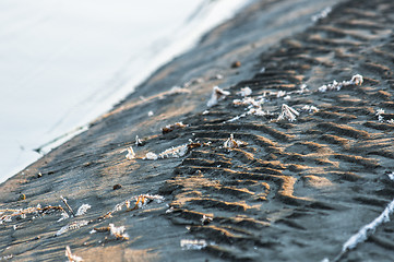 Image showing Frozen ice on the shore