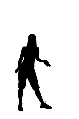 Image showing Silhouette of a dancer woman