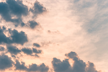 Image showing Deep blue sky with clouds