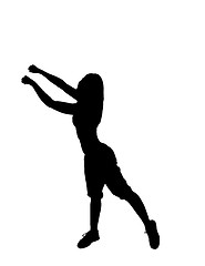 Image showing Silhouette of a dancer woman