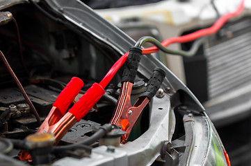 Image showing Charging car with electricity