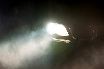 Image showing Car Headlights of a car