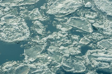 Image showing Cold chilly ice on the water