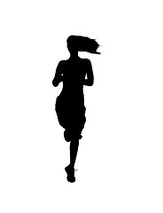 Image showing Silhouette of a dancer woman