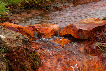 Image showing Polluted water flowing