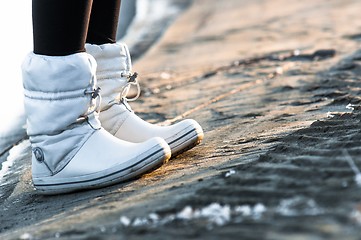 Image showing Winter wear on a girl