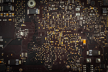 Image showing Electronic board closeup photo