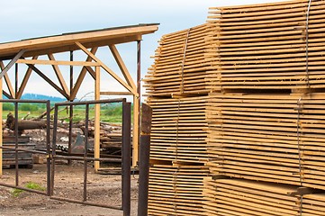 Image showing Stack of wood