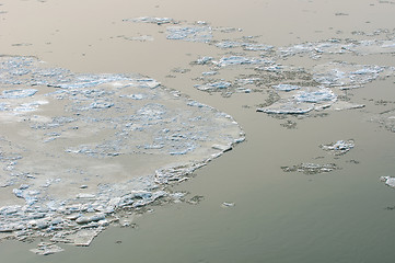 Image showing Cold chilly ice on the water