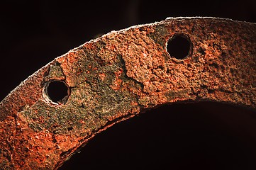 Image showing Closeup photo of some rusty surface