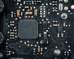 Image showing Electronic board closeup photo