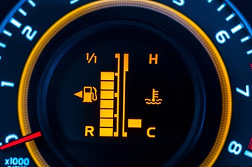 Image showing Car speed meter closeup