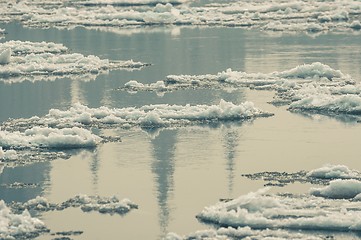 Image showing Cold chilly ice on the water