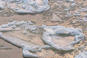 Image showing Ice with sunlight on it