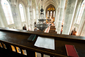 Image showing Beautfiul christian church angle shot