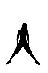 Image showing Silhouette of a dancer woman
