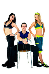 Image showing group of proud fitness instructors