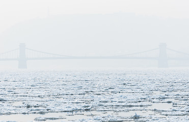 Image showing Cold chilly ice on the water