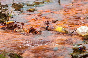 Image showing Polluted water flowing