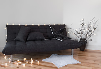 Image showing Cozy lights decorating the living room