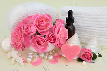 Image showing Rose Spa Accessories