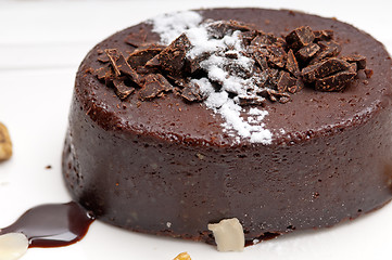 Image showing fresh chocolate walnuts cake 