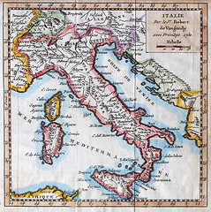 Image showing original antique Italy map
