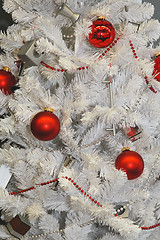 Image showing White Christmas tree