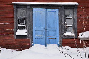 Image showing Blue doors