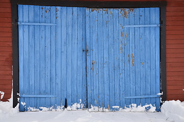 Image showing Blue doors