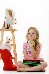 Image showing little girl on christmas