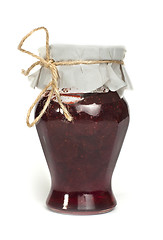 Image showing Jar of strawberry jam