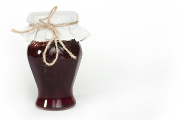 Image showing Jar of strawberry jam