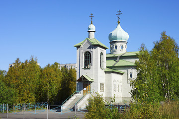 Image showing The temple ??????? the MostHoly mother of God in Kovdor. 