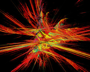 Image showing Abstract Fiery Space Explosion