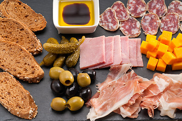 Image showing assorted cold cut platter